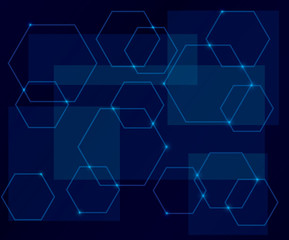 Obraz na płótnie Canvas dark blue background with geometric shapes - eps 10