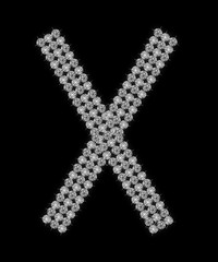 Buchstabe X Diamant