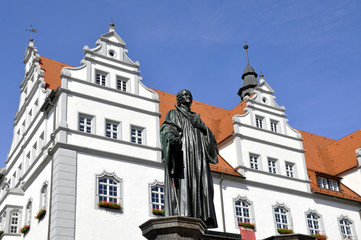 Wittenberg Melanchton Denkmal vor dem Rathaus