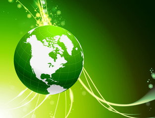 Globe on Abstract Light Background