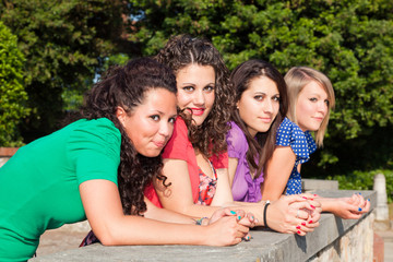 Group of Teenage Girls at Park