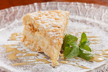 tasty pastry with caramel