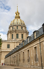 Fototapeta na wymiar Paris - Les Invalides church from east