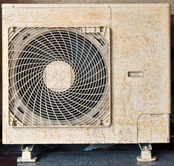 Grunge and old compressor air-condition.