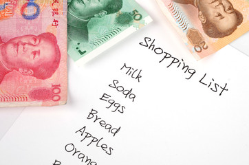 Fototapeta premium Shopping list