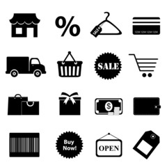 Shopping related icon set