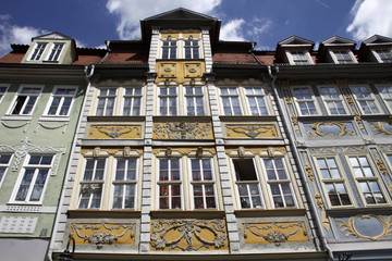 Fototapeta na wymiar Häuser Marktstrasse Bad Langensalza