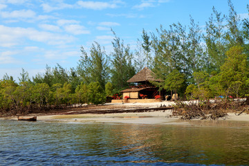 House on tropical beach