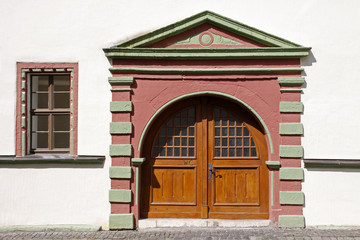 Tür des Rathauses von Mühlhausen (Thüringen)