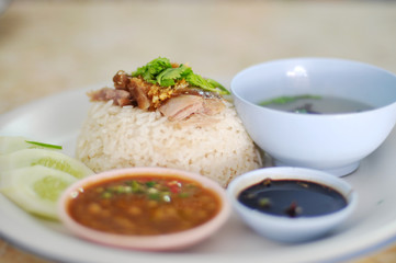 Roasted Sliced Duck With Rice