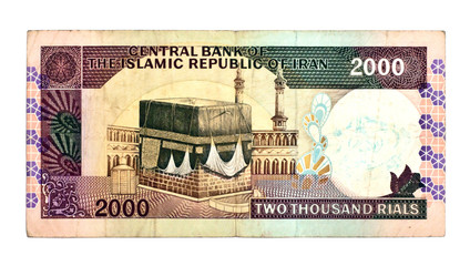 Currency of Iran 2000 rials bill