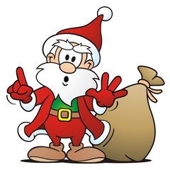 Santa with Bag amazed