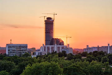 Obraz premium Urban HDR scene during the sunset