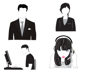 Vector illustration of the people