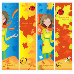 Obraz na płótnie Canvas Autumn banners
