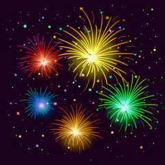 Fototapeta premium Big fireworks