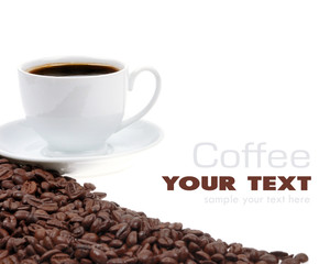 Coffee cup and grain