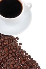 Coffee cup and grain