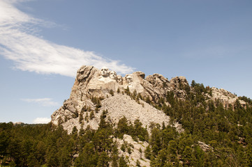 Mount Rushmore with faces of American Presidents Dakota