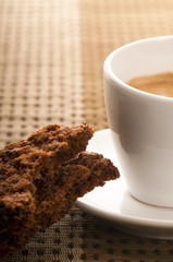 Cookies with hot coffee
