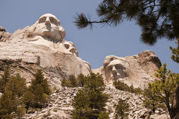 Mount Rushmore with faces of American Presidents Dakota