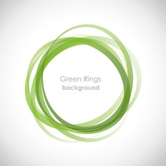 Green Rings Background   Vector © puckillustrations