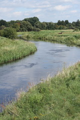 countryside landscape with river