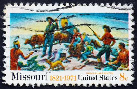 Postage stamp USA 1971 Missouri sesquicentennial issue