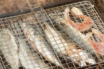 Trout on grill 6