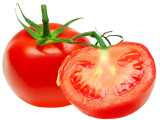 Tomato isolated on white background
