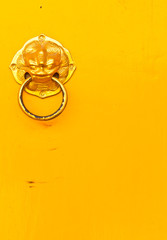 Yellow doors and door handles