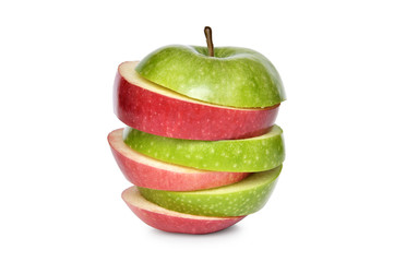 Red and green apple