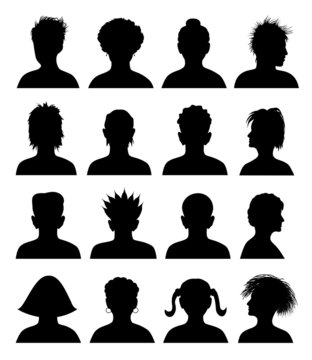 12 avatars, vector