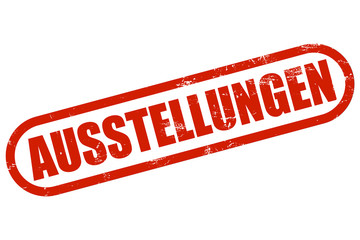 Grunge Stempel rot AUSSTELLUNGEN