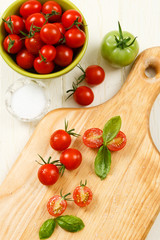 Overhead View of Ripe Cherry Tomatoes