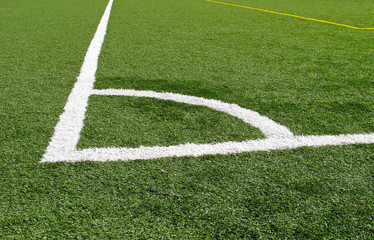 Corner on soccer field