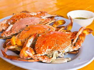 Steamed crab