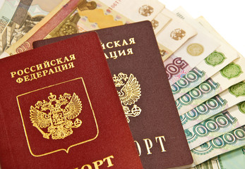 Russian money and passports