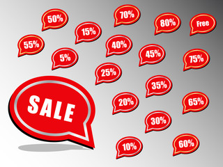Vector illustration of circular discount call out