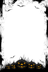 Grunge Halloween black frame