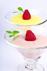 Pudding mit Himbbere