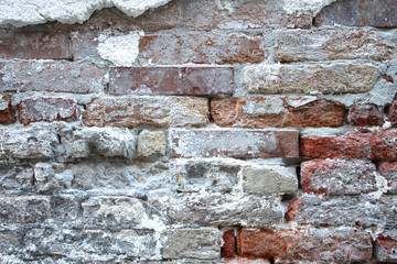 old weathered Brickwall in venice