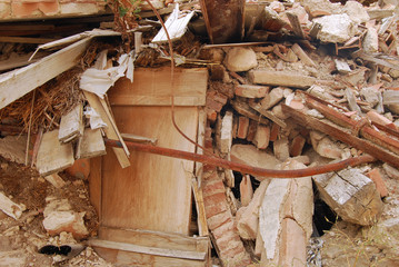The rubble of the earthquake in Abruzzo (Italy)