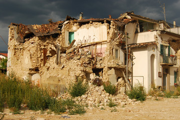 The rubble of the earthquake in Abruzzo