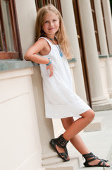 Beautiful little girl outdoor portrait