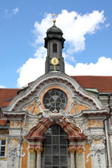 Fototapeta na wymiar Szczegóły Asam Kościoła w Monachium