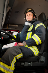 Naklejka premium Firefighter