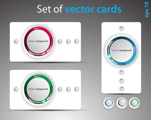 Set of vector cards