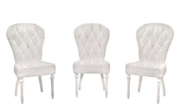 Blank armchairs on the white background. Chairs.