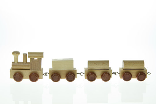 miniature wood train